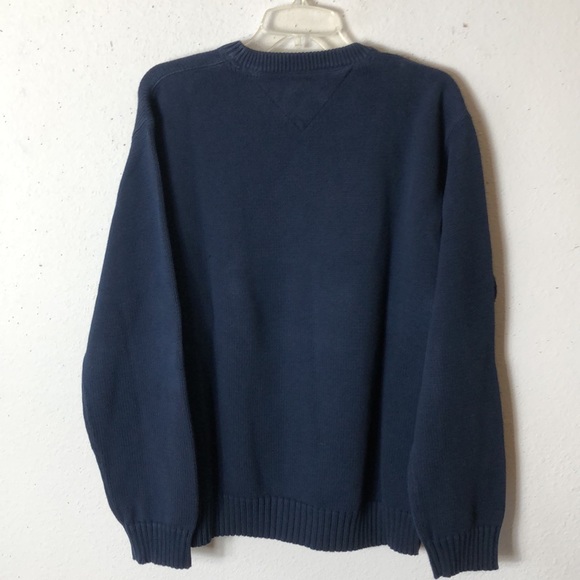 90's Tommy Hilfiger Vintage Dark Navy Y2k Sweater L - Picture 4 of 5